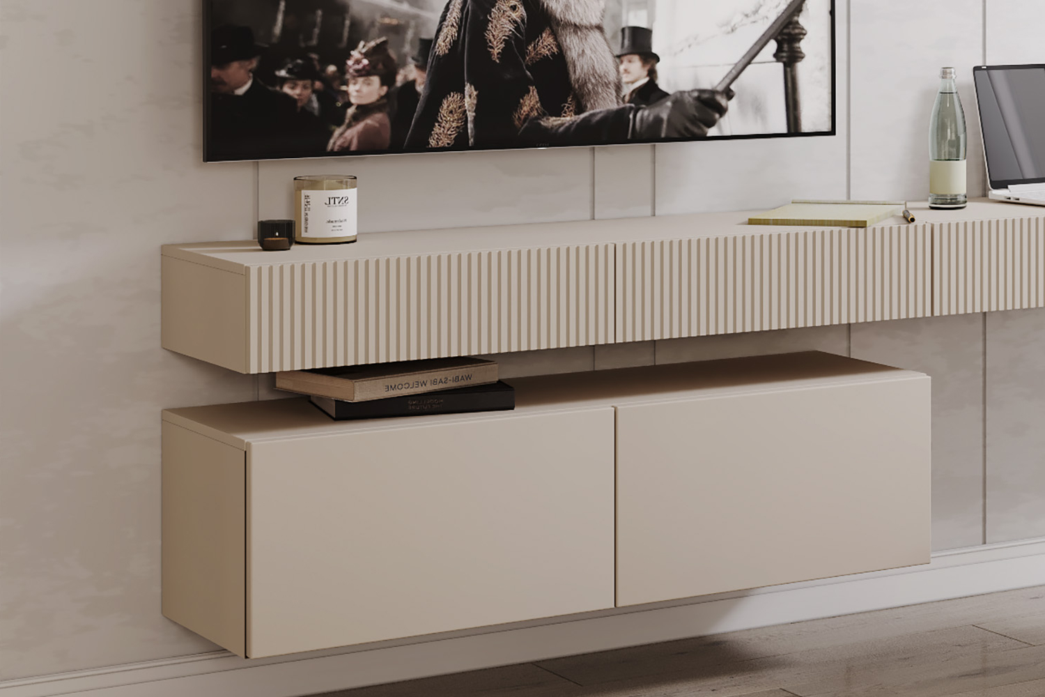 Тумбы - изображение №4 "Тумба Дольче навесная с выдвижными ящиками"  на www.Angstrem-mebel.ru