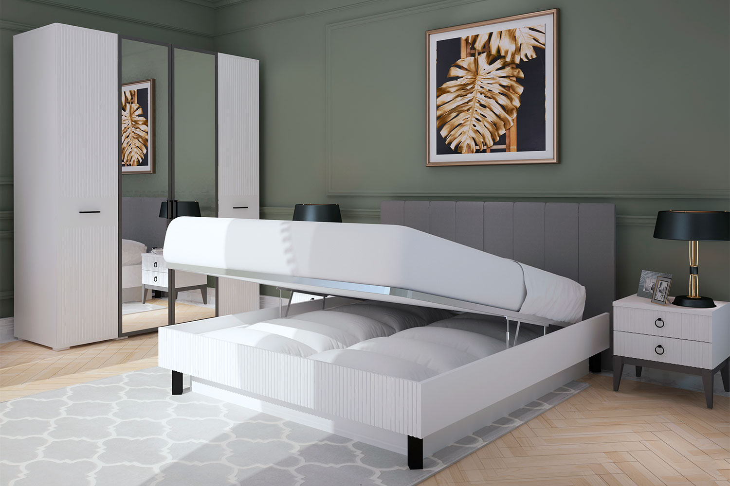 Двуспальные кровати - изображение №3 "Кровать Хилтон"  на www.Angstrem-mebel.ru