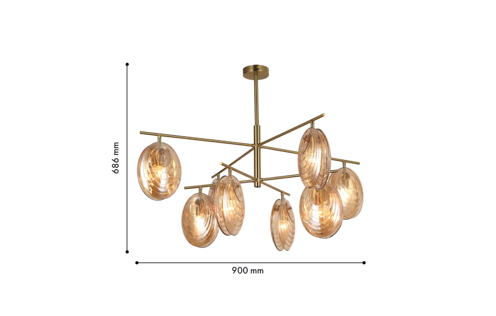 Люстры - изображение №3 "Потолочная люстра Media D900*H685 8*E14*60W"  на www.Angstrem-mebel.ru