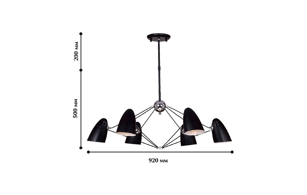 Люстры - изображение №4 "Люстра подвесная Humpen 1757-6P"  на www.Angstrem-mebel.ru