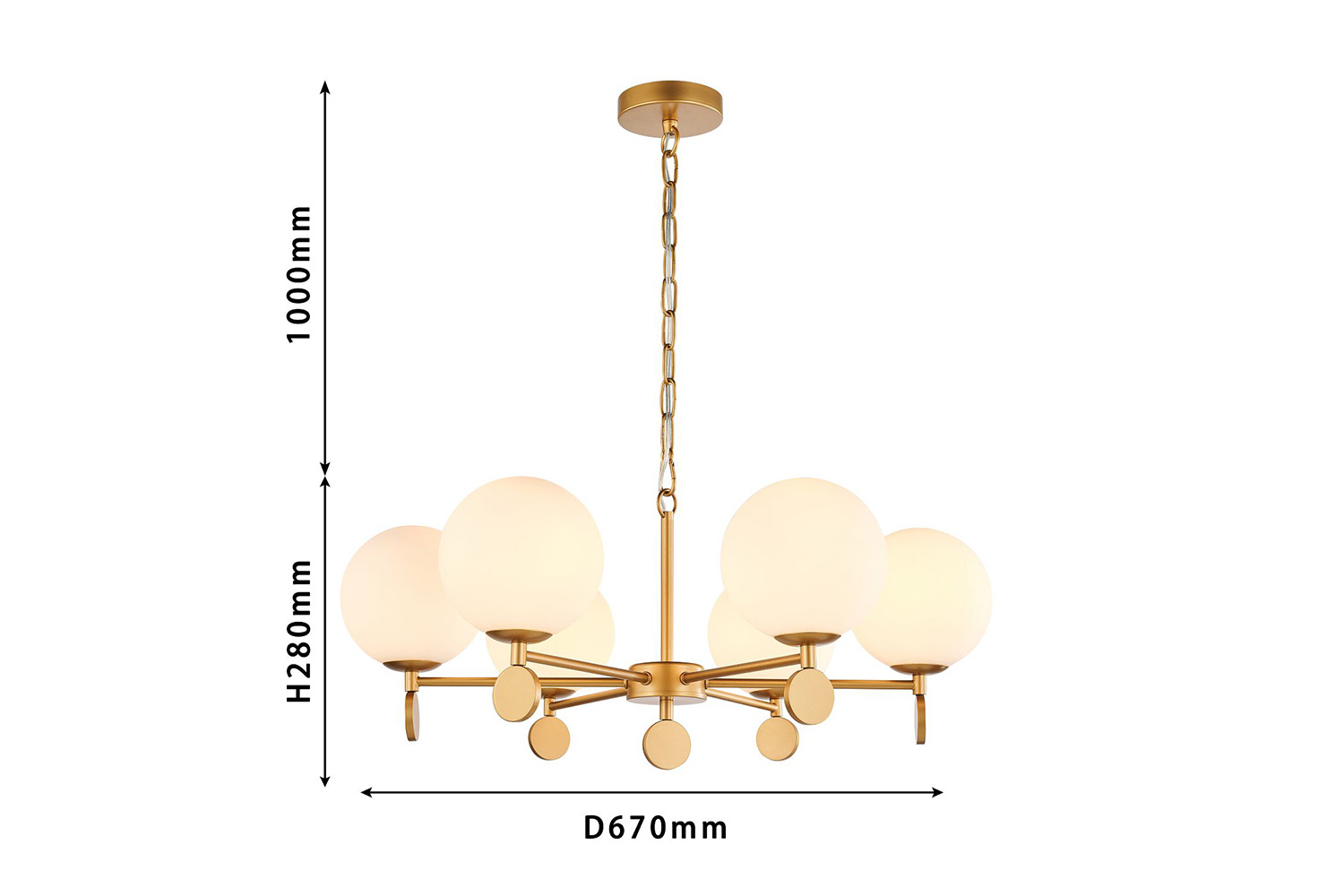 Освещение - изображение №12 "Подвесная люстра Absolute D670*H280/1450 6*E14*40W"  на www.Angstrem-mebel.ru