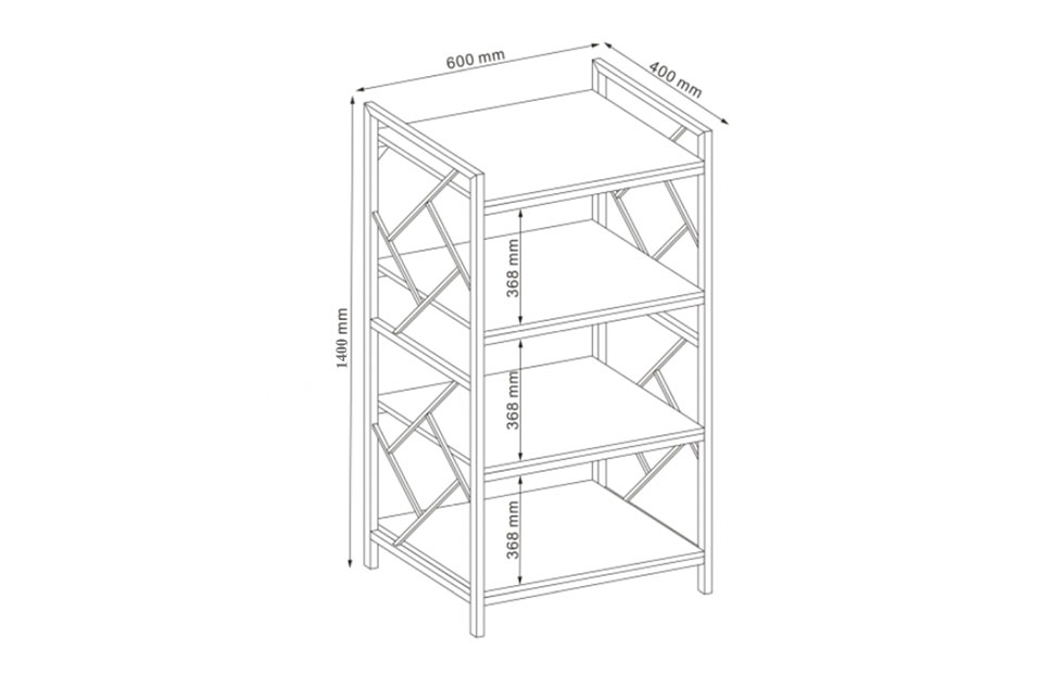 Стеллажи - изображение №4 "Стеллаж TABLO R4 с полками"  на www.Angstrem-mebel.ru
