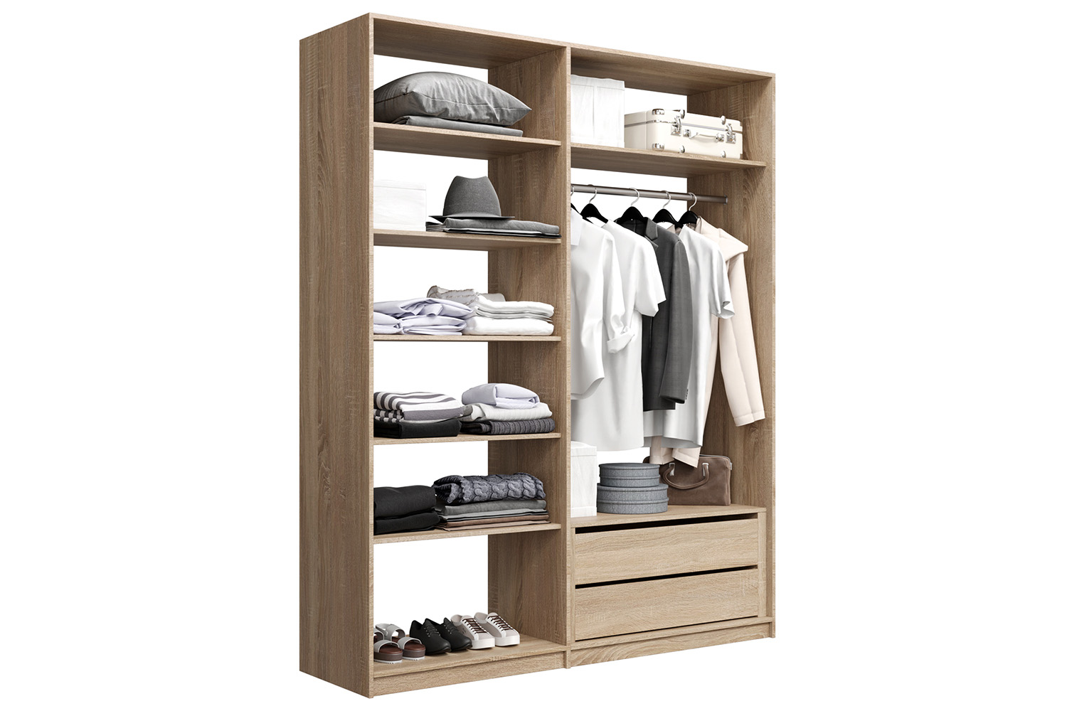 Гардеробные - изображение №3 "Прямая гардеробная система «Lux 8»"  на www.Angstrem-mebel.ru