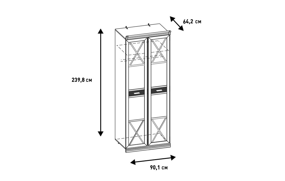 Шкафы платяные - изображение №6 "Шкаф Кантри с комплектом полок КА-011.00"  на www.Angstrem-mebel.ru