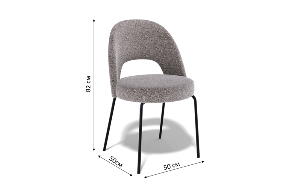 Кухонные стулья - изображение №3 "Стул Мане капучино / опоры черные"  на www.Angstrem-mebel.ru
