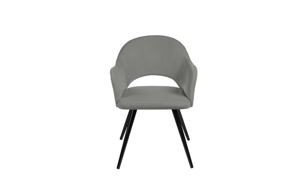 Кухонные стулья - изображение №4 "Стул-кресло Грейс поворотный серый / опоры черные"  на www.Angstrem-mebel.ru