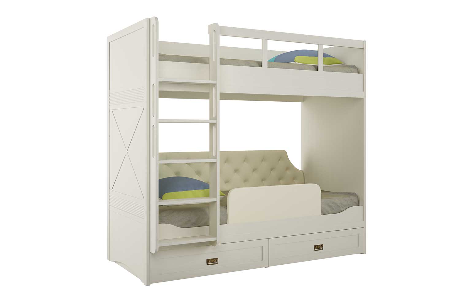 Детские кровати - изображение №16 "Кровать двухъярусная Кантри 90 х 200"  на www.Angstrem-mebel.ru