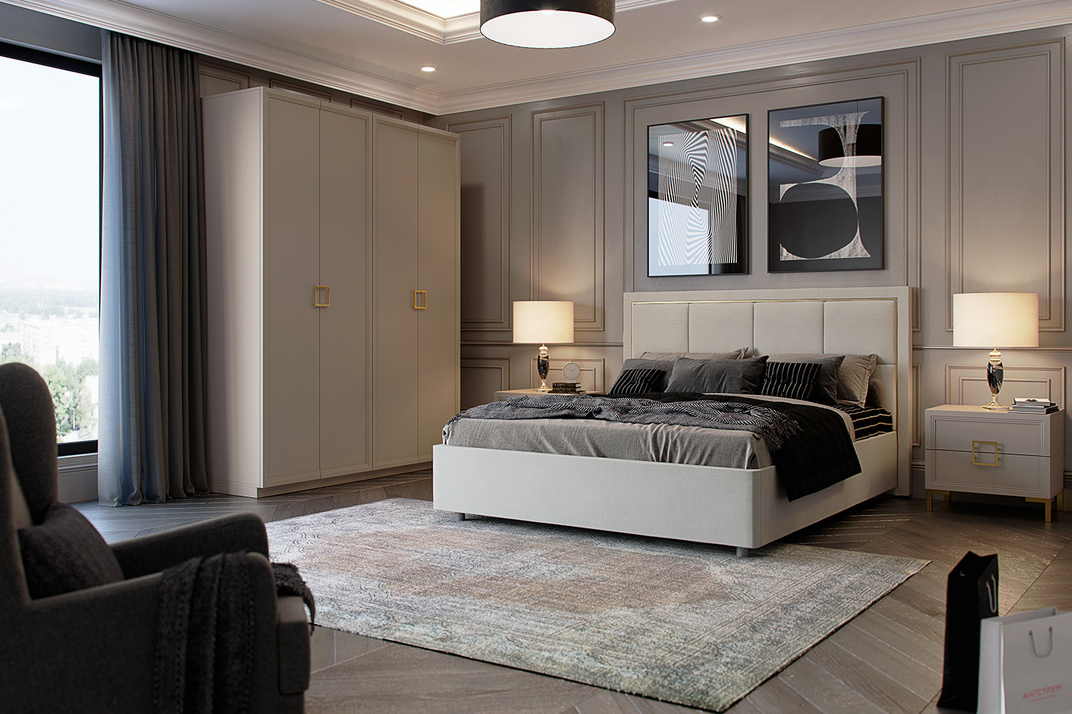 Распашные шкафы - изображение №5 "Шкаф Дольче с полками (5 шт.)"  на www.Angstrem-mebel.ru