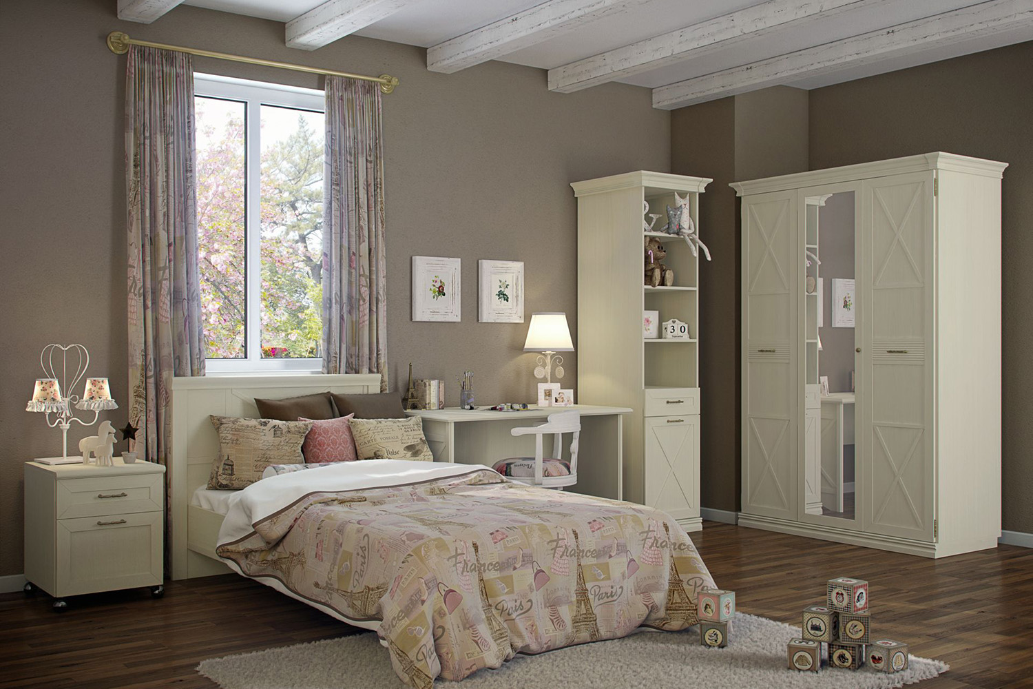 Прикроватные тумбы - изображение №6 "Выкатная тумба Кантри "  на www.Angstrem-mebel.ru