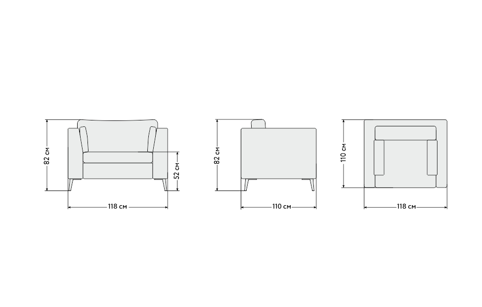 Мягкие кресла - изображение №4 "Кресло Челси, Д3"  на www.Angstrem-mebel.ru
