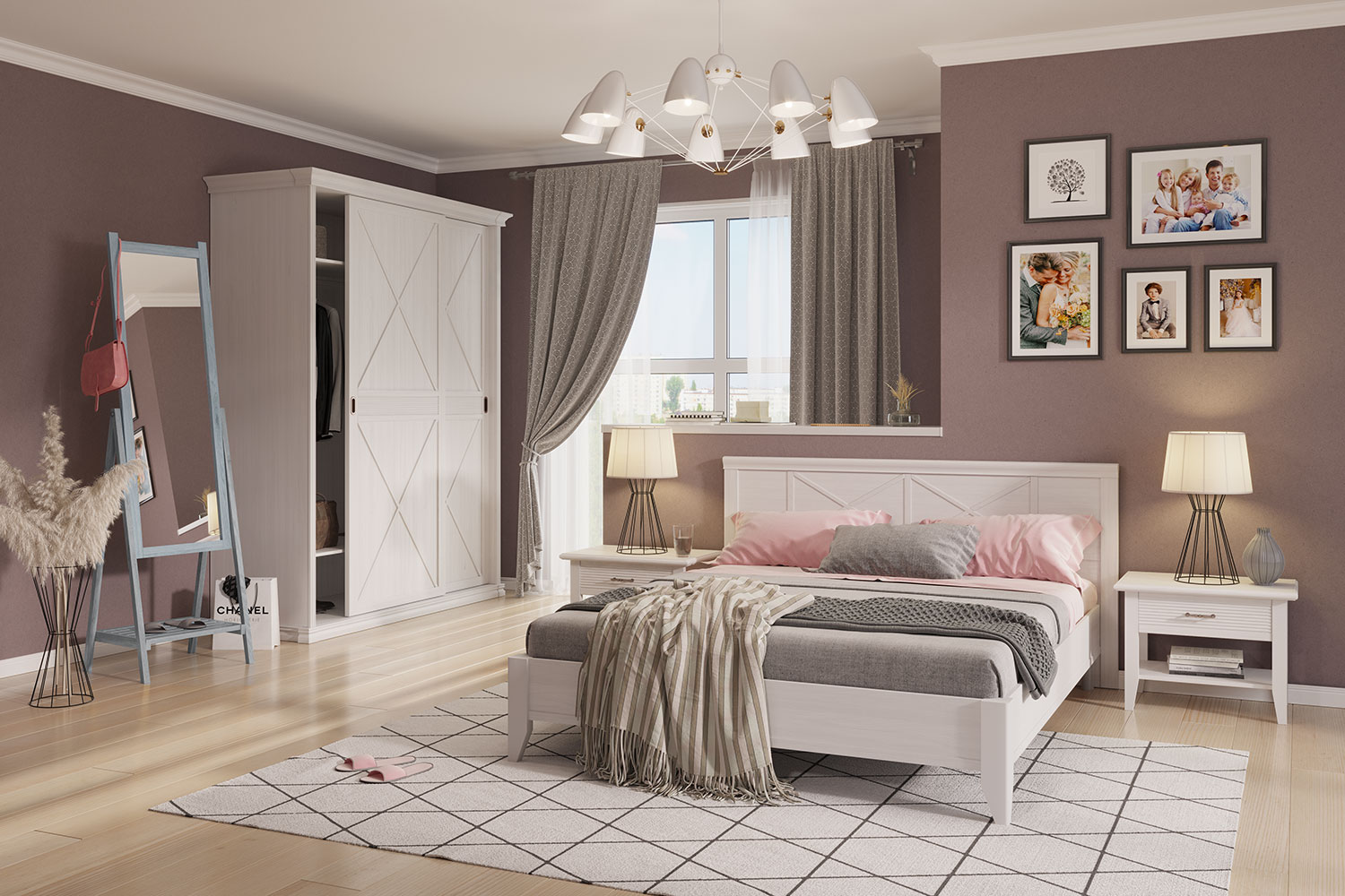 Прикроватные тумбы - изображение №6 "Прикроватная тумба Кантри с выдвижным ящиком"  на www.Angstrem-mebel.ru