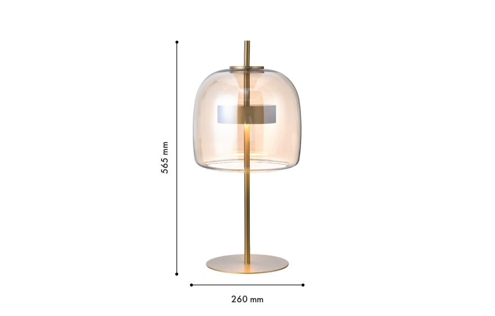 Настольные светильники - изображение №4 "Настольная лампа Reflex (янтарный) D260*H565 LED*21W"  на www.Angstrem-mebel.ru