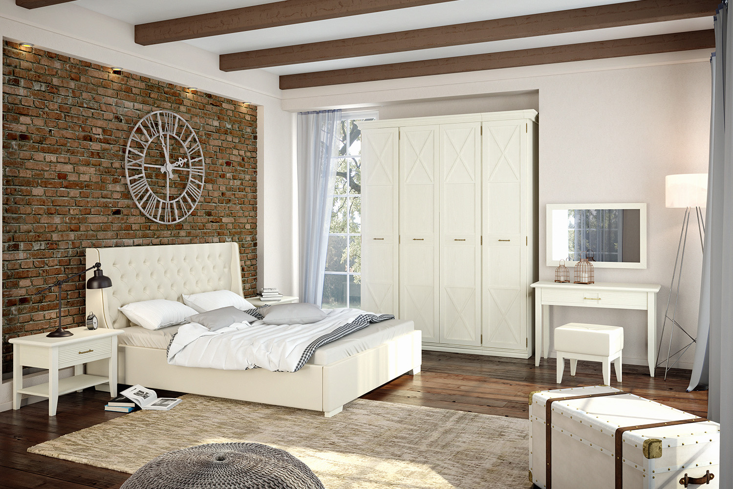 Шкафы платяные - изображение №5 "Шкаф Кантри с двумя комплектами полок КА-011.00"  на www.Angstrem-mebel.ru