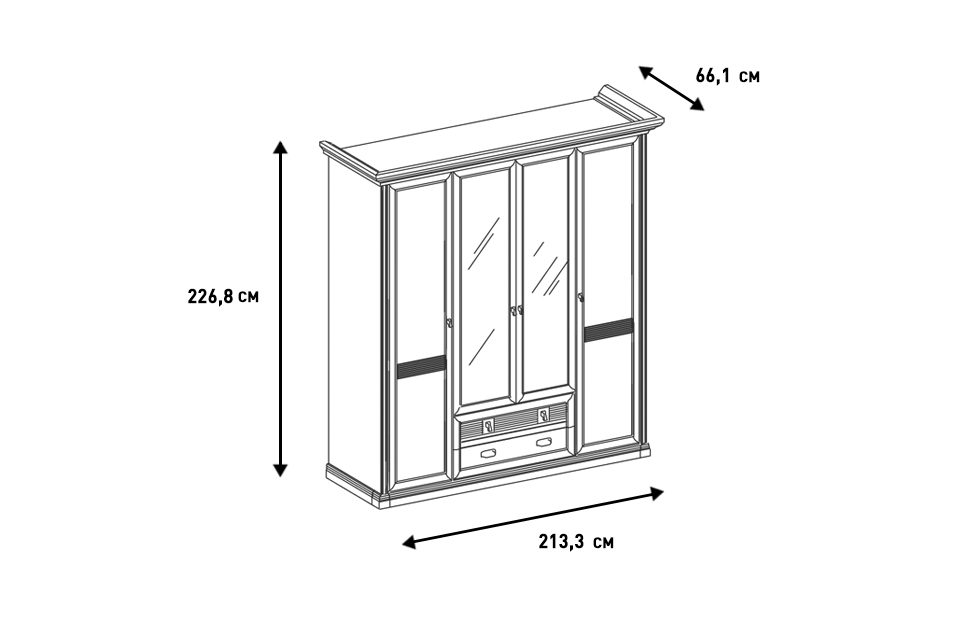 Комбинированные шкафы - изображение №9 "Шкаф Изотта ИТ-8"  на www.Angstrem-mebel.ru