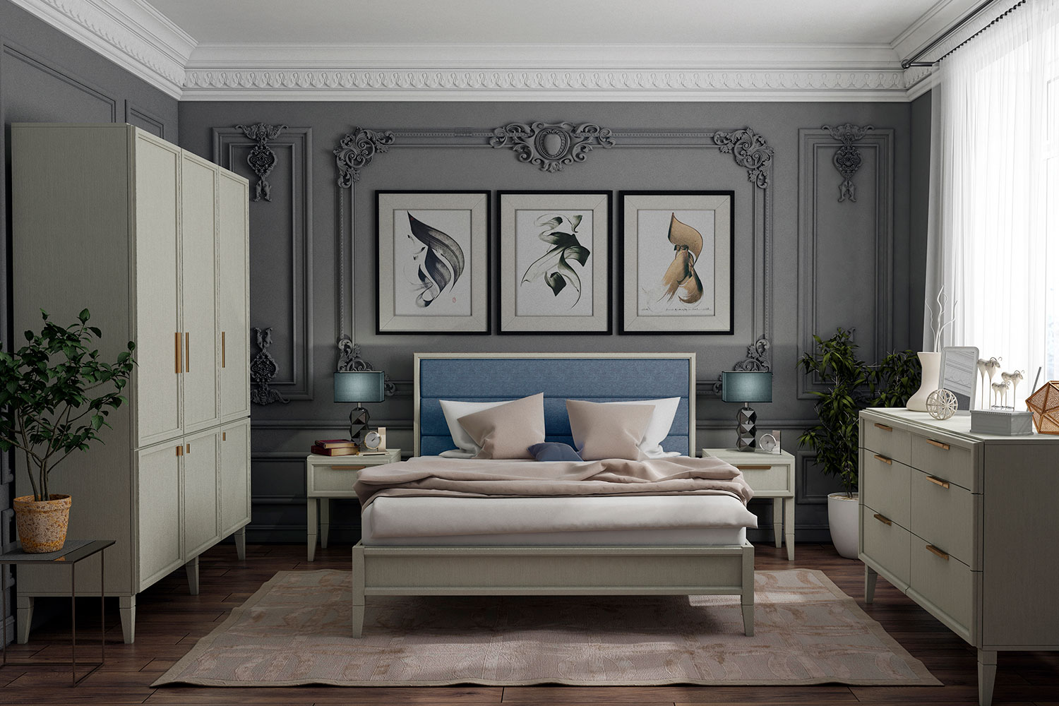 Комоды - изображение №3 "Комод Чарли В-6 ВМФ-1502 с выдвижными ящиками"  на www.Angstrem-mebel.ru