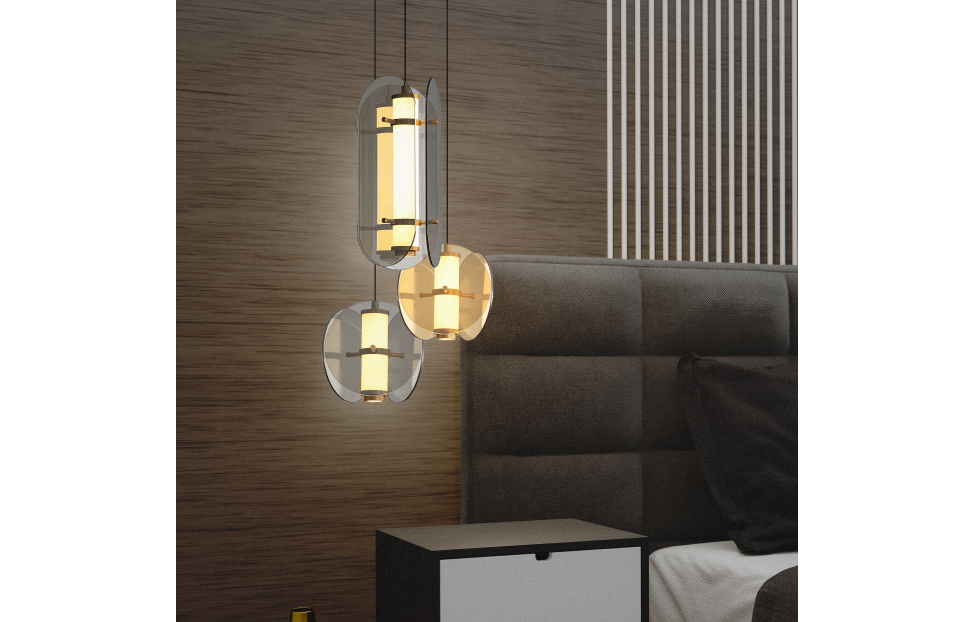 Подвесы - изображение №5 "Подвес Fada (дымчато-серый) D190*H420/1925 LED*12.6W, 4625-2P"  на www.Angstrem-mebel.ru