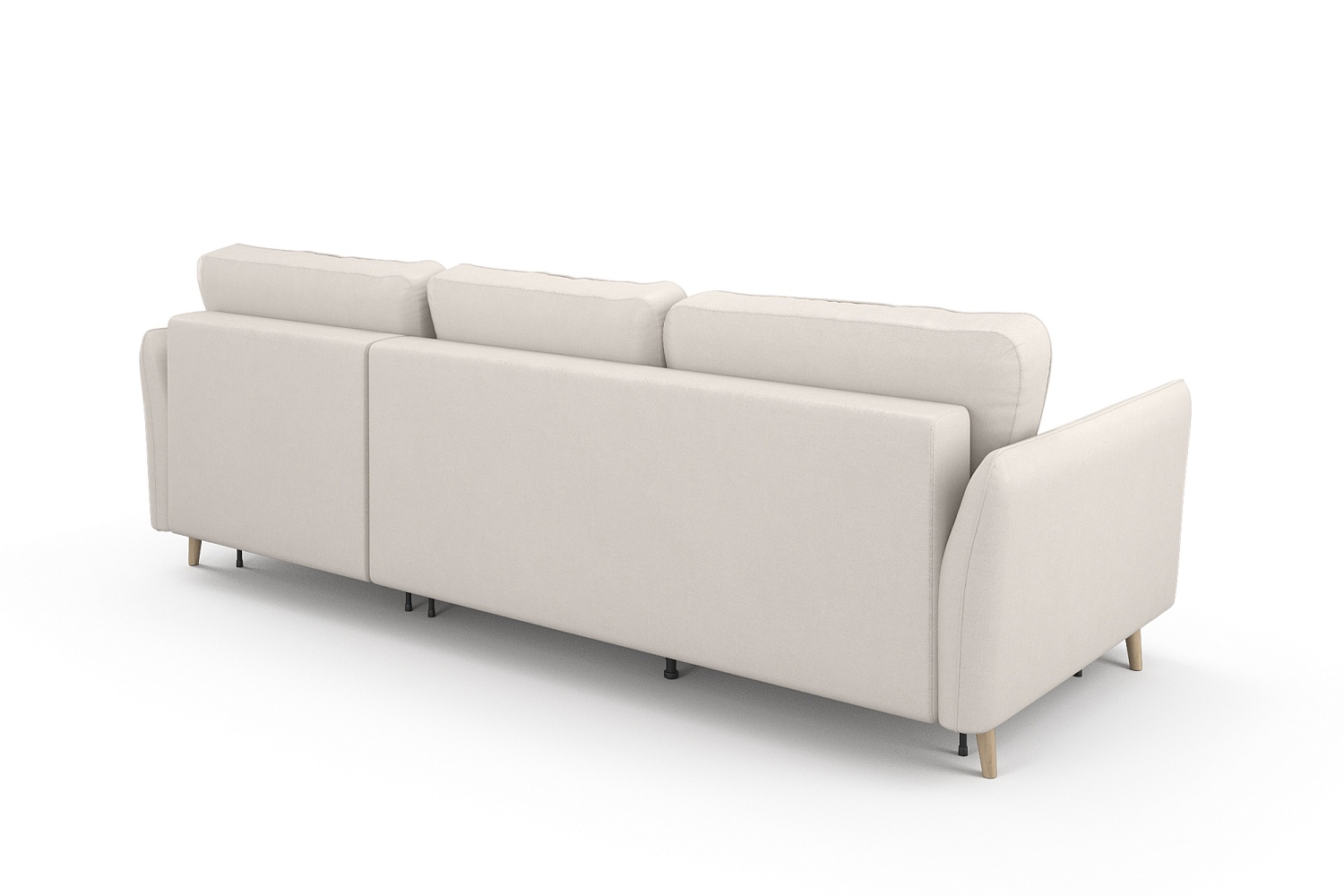 Угловые диваны - изображение №5 "Диван АННИКА NEW 3-х местный с оттоманкой и светлыми опорами"  на www.Angstrem-mebel.ru